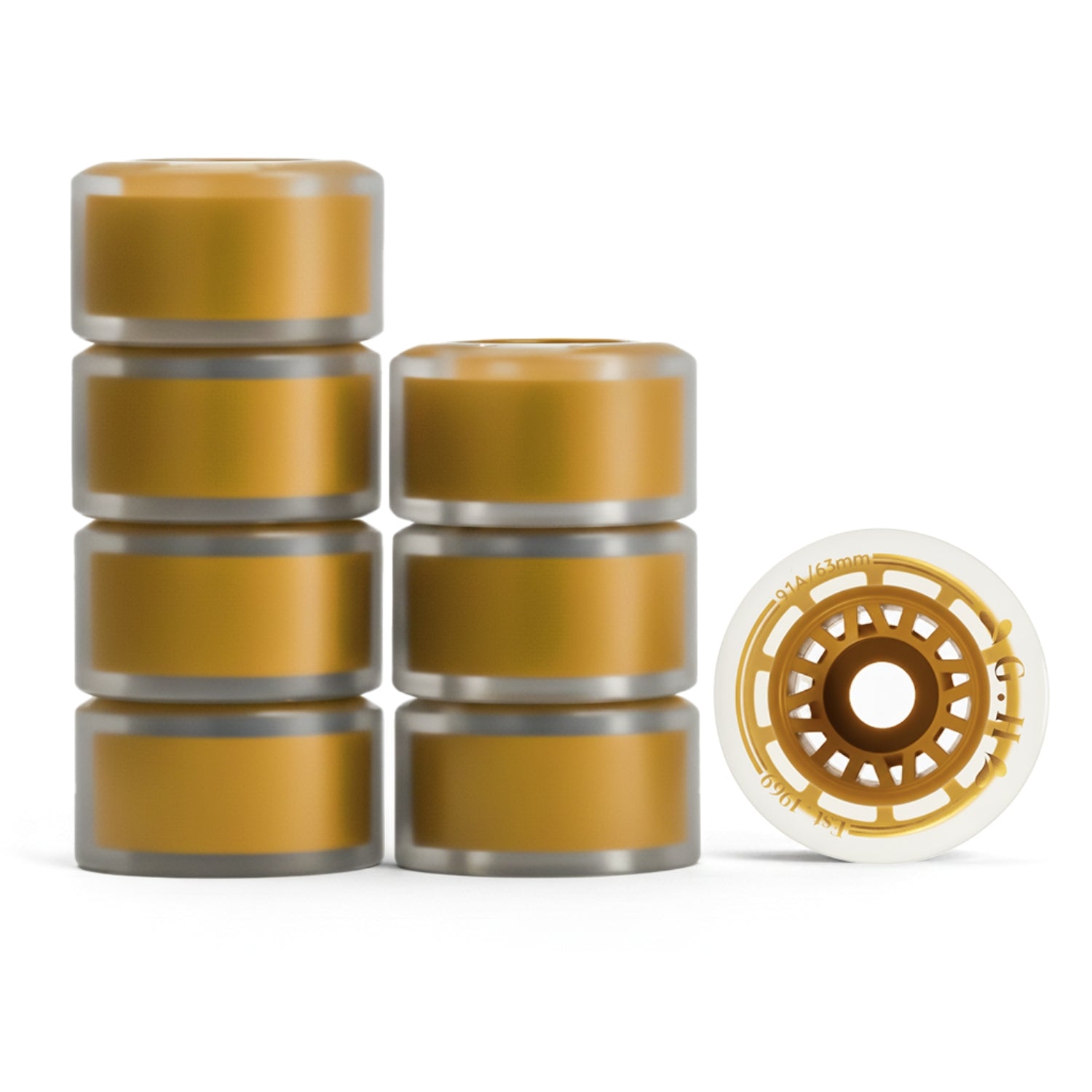 GH Jello  Pu Transparent With Colorful Core Wheels (91A x 63mm.)