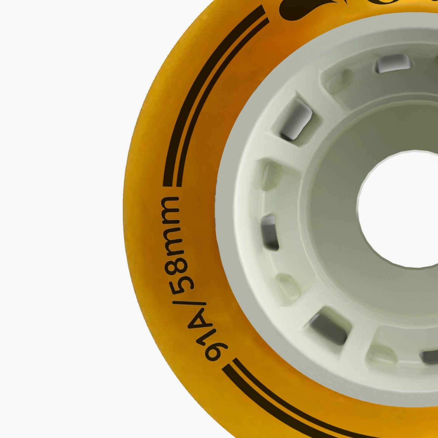 GH Gold Pu Quad Roller Skates Wheels (91A x 58mm.)