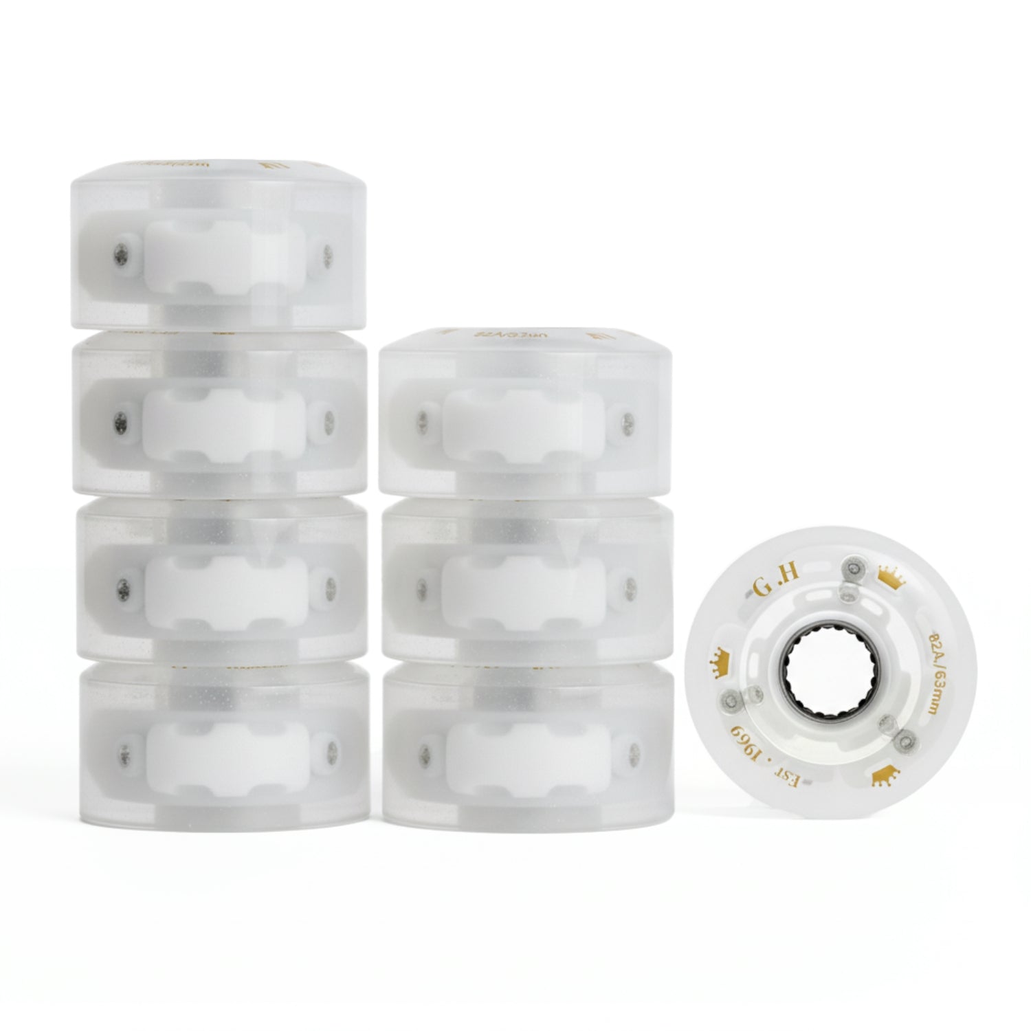 GH Sparkle High Rebound Pu Light Up Transparent Wheels (82A x 63mm.)
