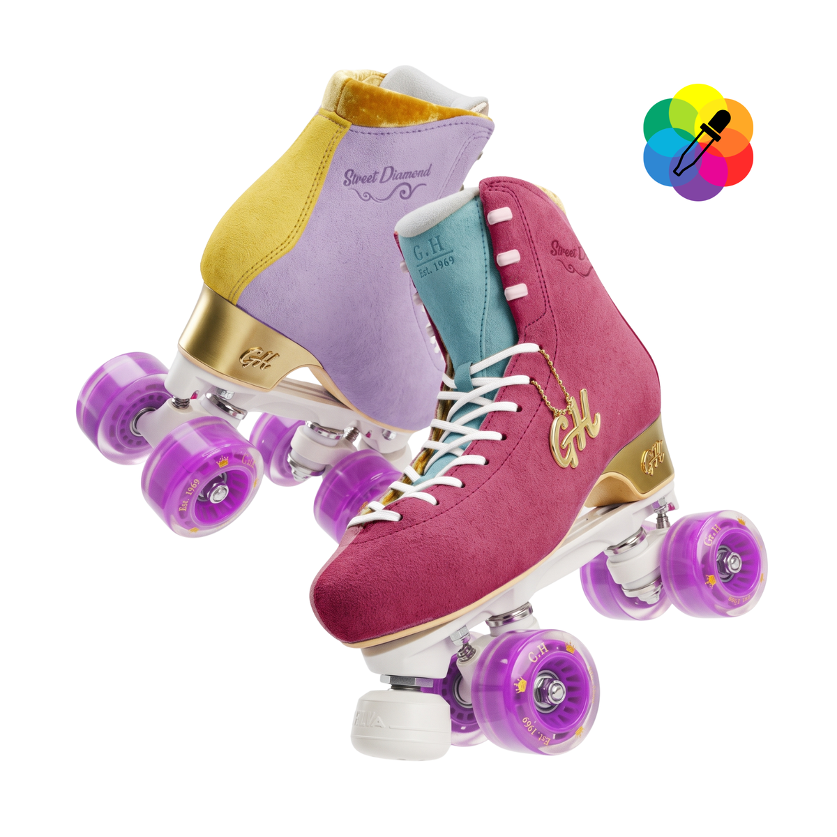 Street Diamond Color Jam Quad Roller Skates