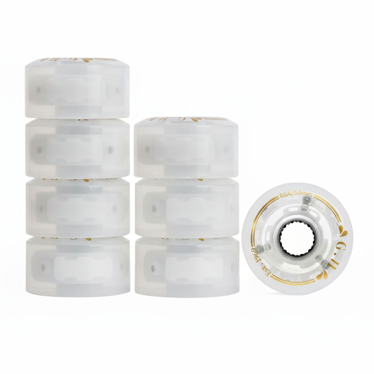 GH Sparkle Pu Light Up Transparent Wheels (88A&91A x 58mm.)