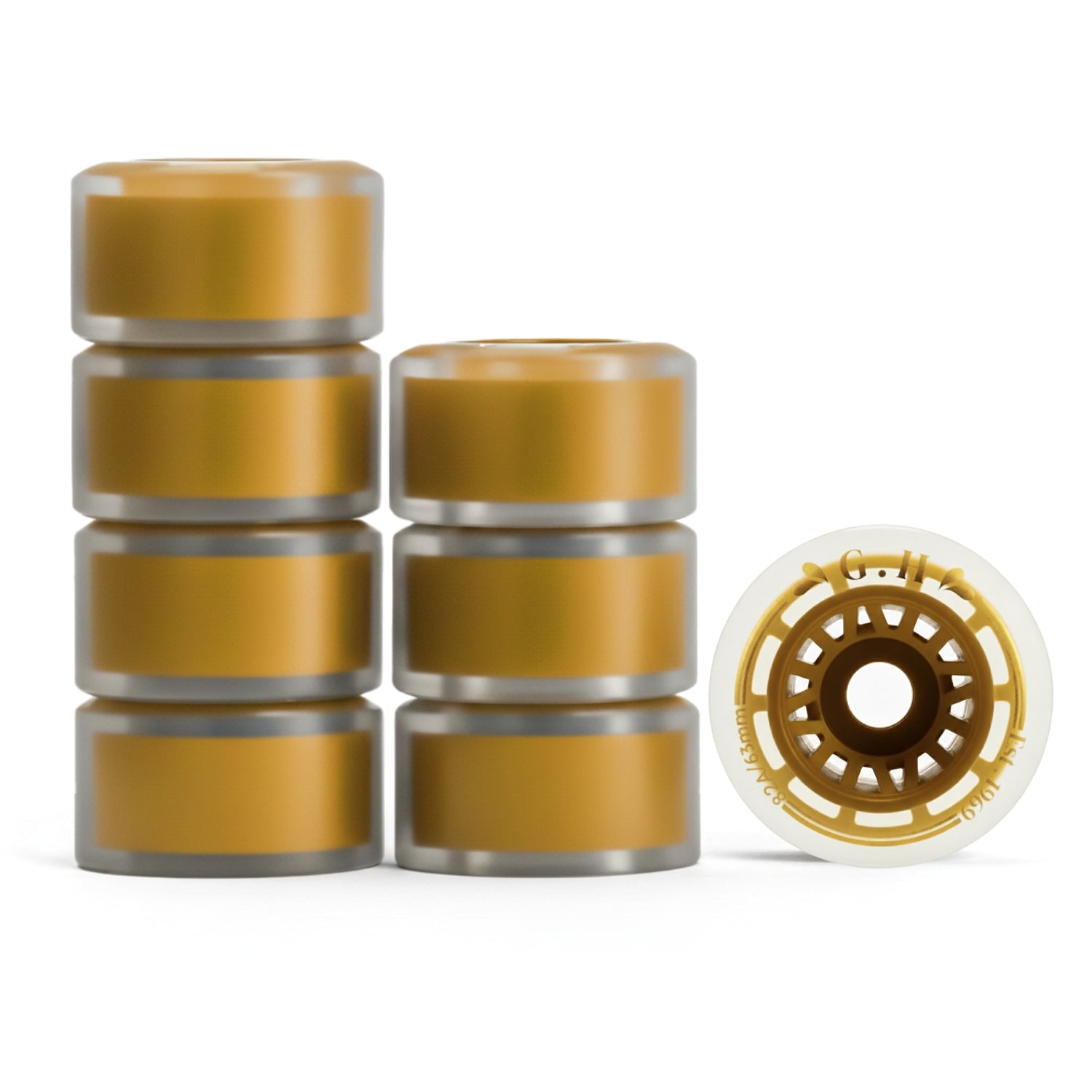 GH Jello High Rebound Pu Transparent With Colorful Core Wheels (82A x 63mm.)