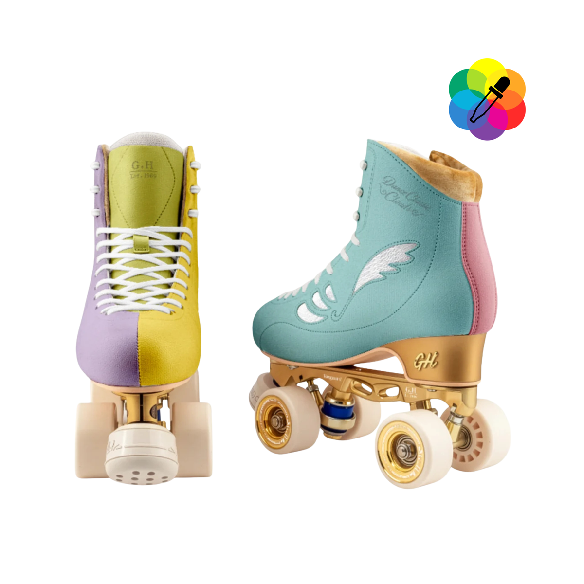Dance Classic Clouds Color Jam Roller Skates (Flexible Boots)