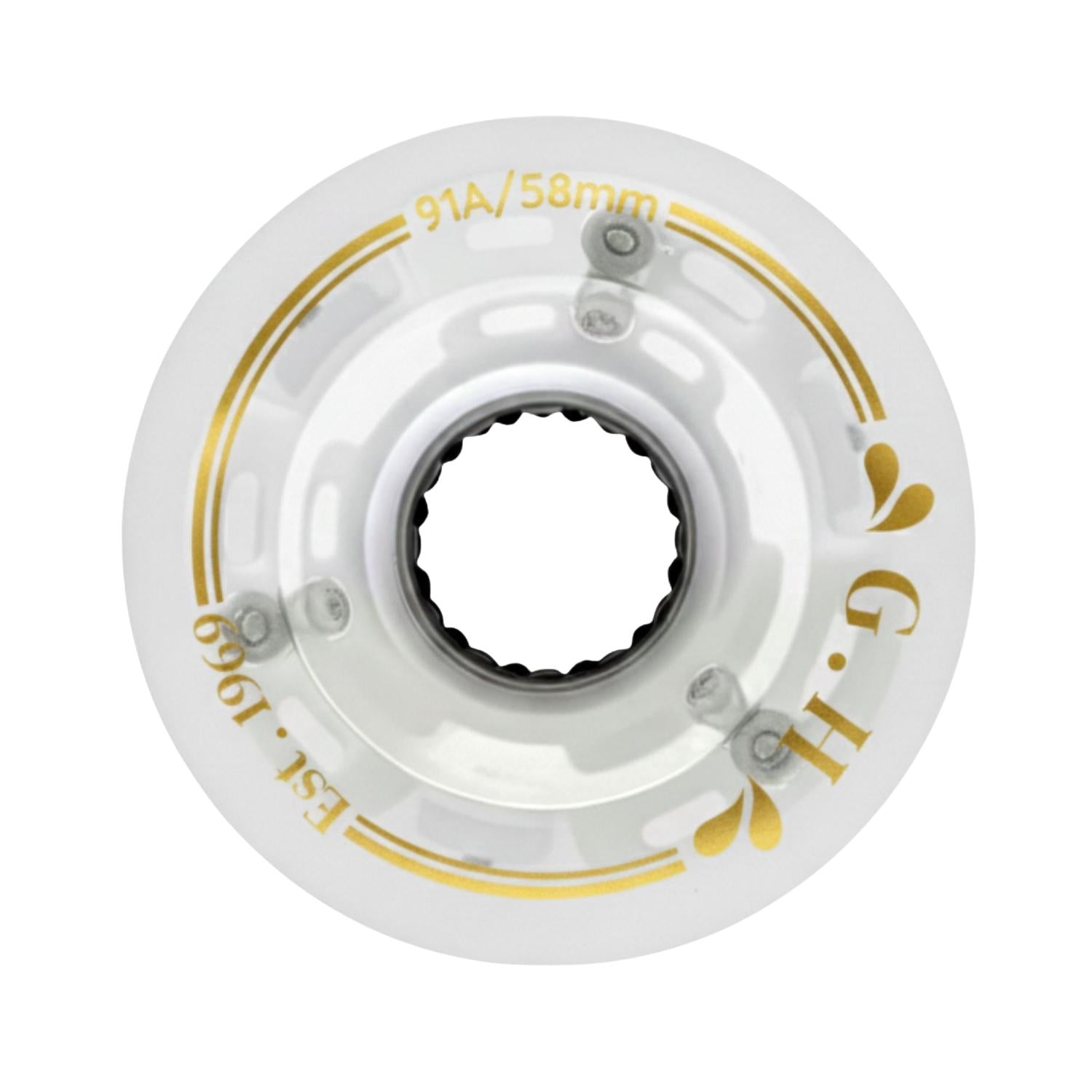GH Sparkle Pu Light Up Transparent Wheels (88A&91A x 58mm.)
