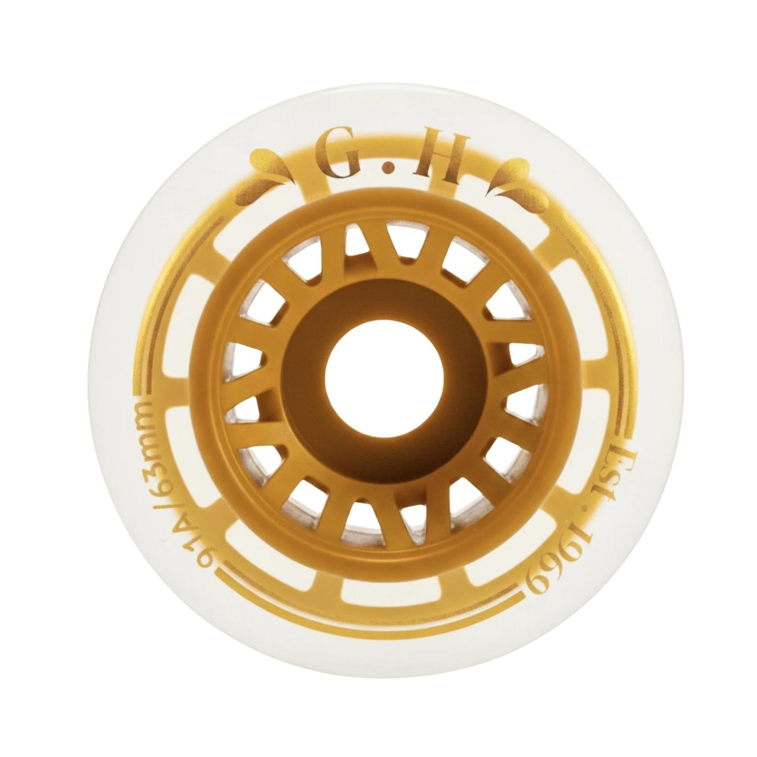 GH Jello Pu Transparent With Colorful Core Wheels (91A x 63mm.)