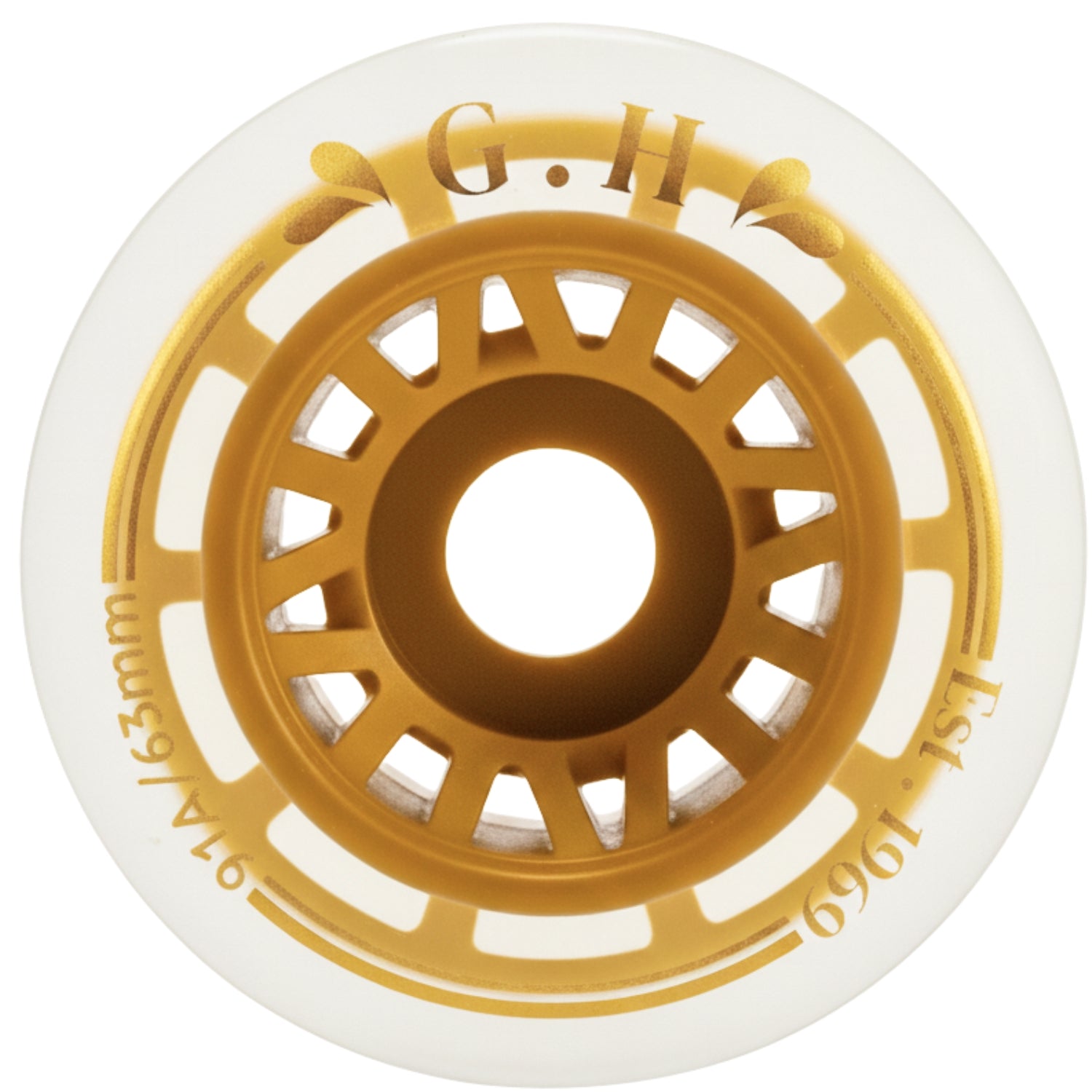 GH Jello  Pu Transparent With Colorful Core Wheels (91A x 63mm.)