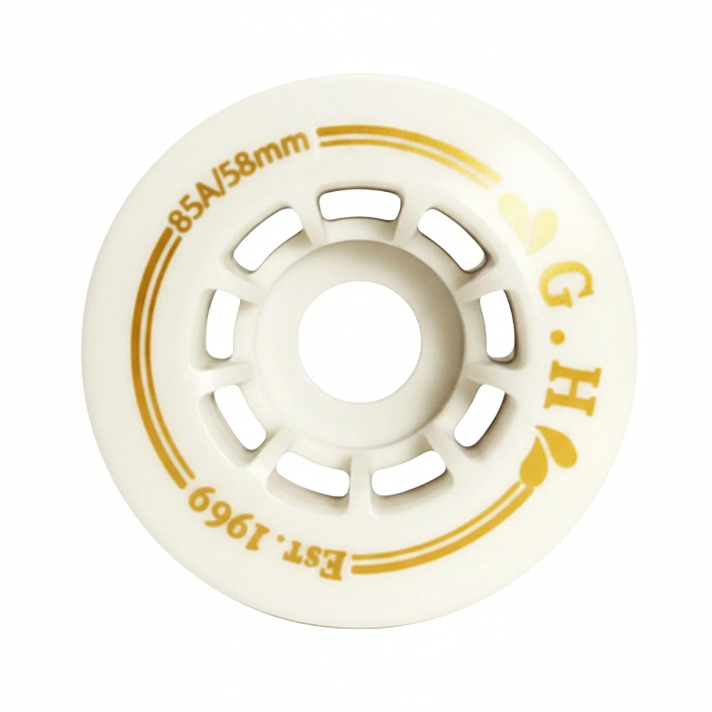 GH Ivory White Pu Roller Skates Wheels (85A/88A/91A/94A x 58mm.)