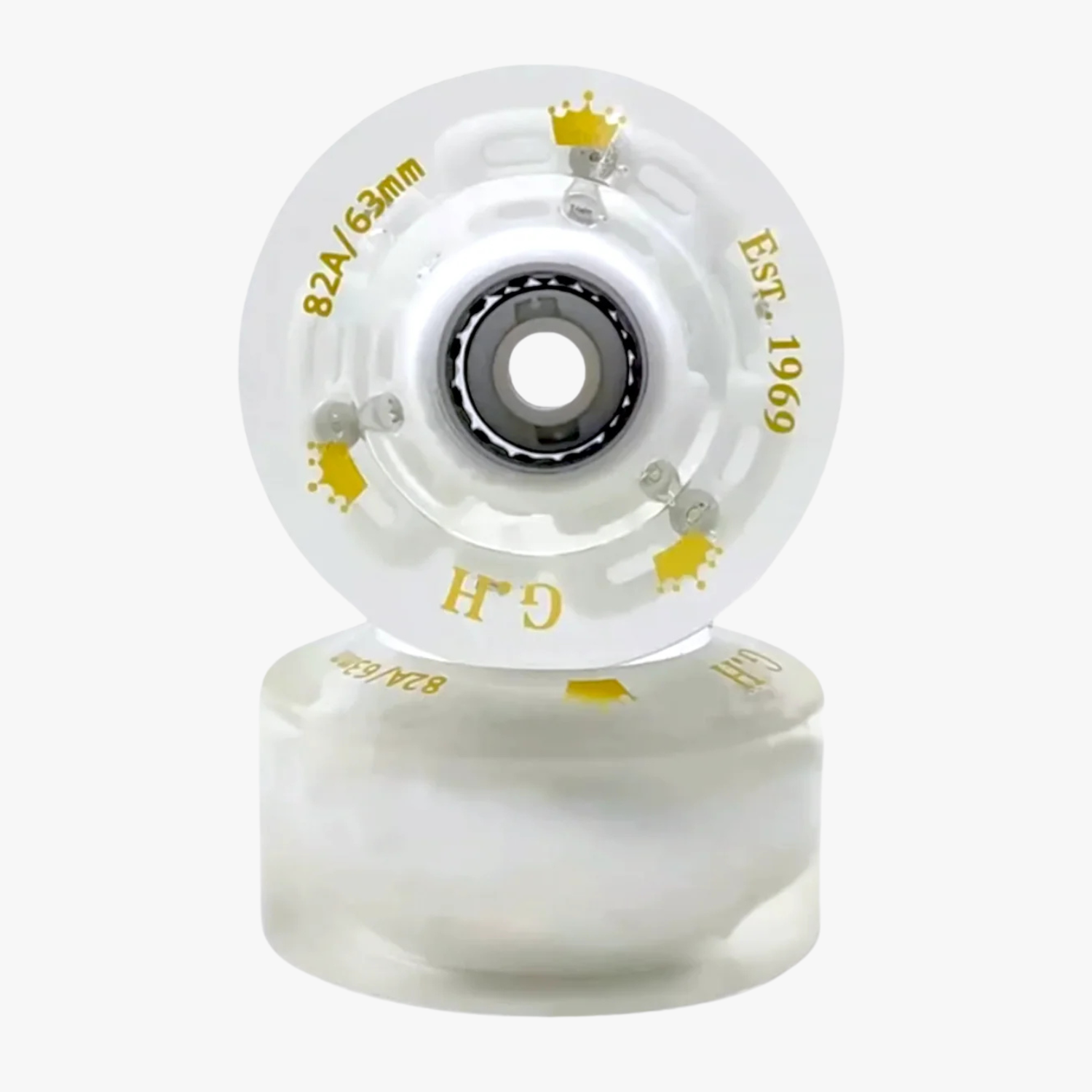 High Rebound Pu Light Up Clear Wheel with high brightness (Indoor and outdoor use)