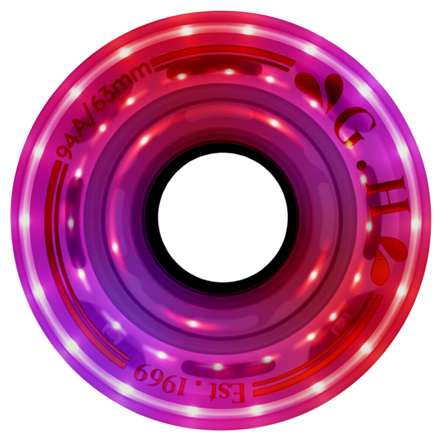 GH Spectrum Pu Gradient Light Up Transparent Wheels (88A/91A/94A x 63mm.)