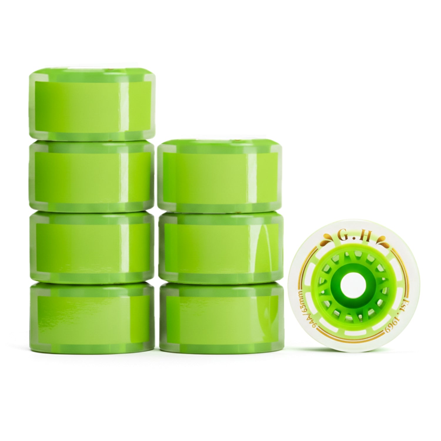 GH Jello  Pu Transparent With Colorful Core Wheels (94A x 63mm.)