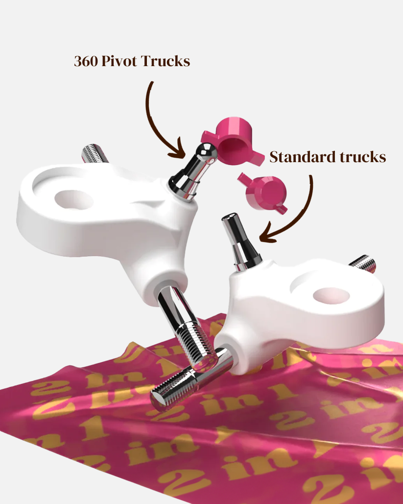 Skate truck sets & Skate cushion sets for multifunction fiber compound frames