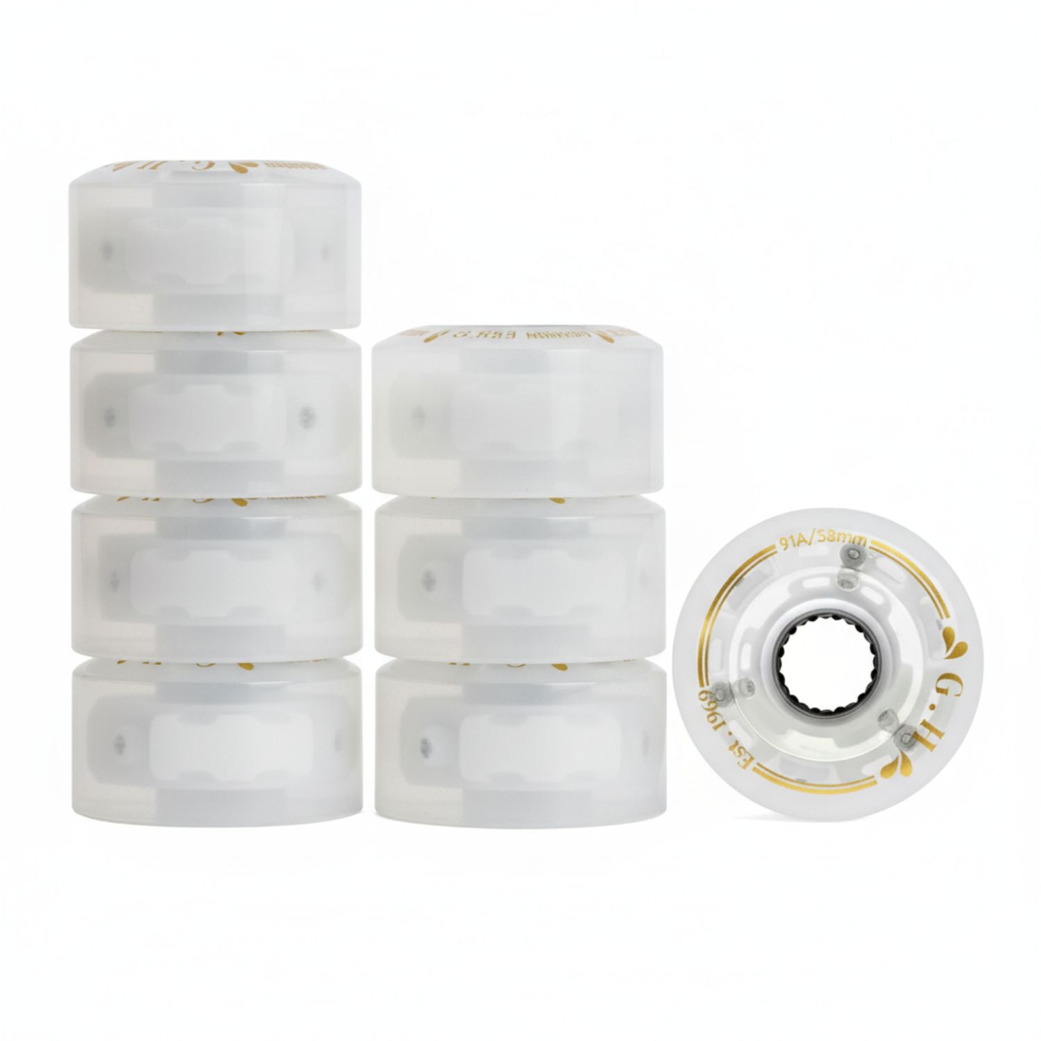 GH Sparkle Pu Light Up Transparent Wheels (88A&91A x 58mm.)