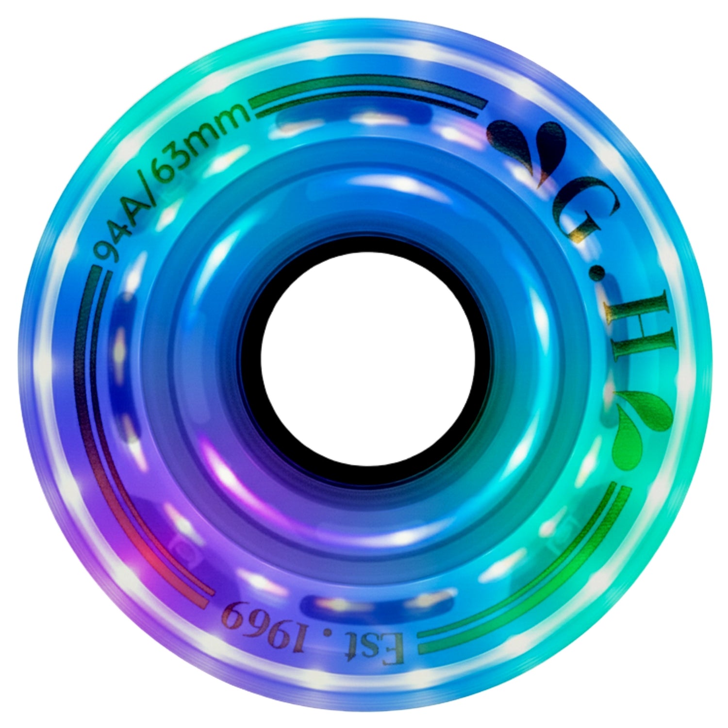 GH Spectrum Pu Gradient Light Up Transparent Wheels (88A/91A/94A x 63mm.)