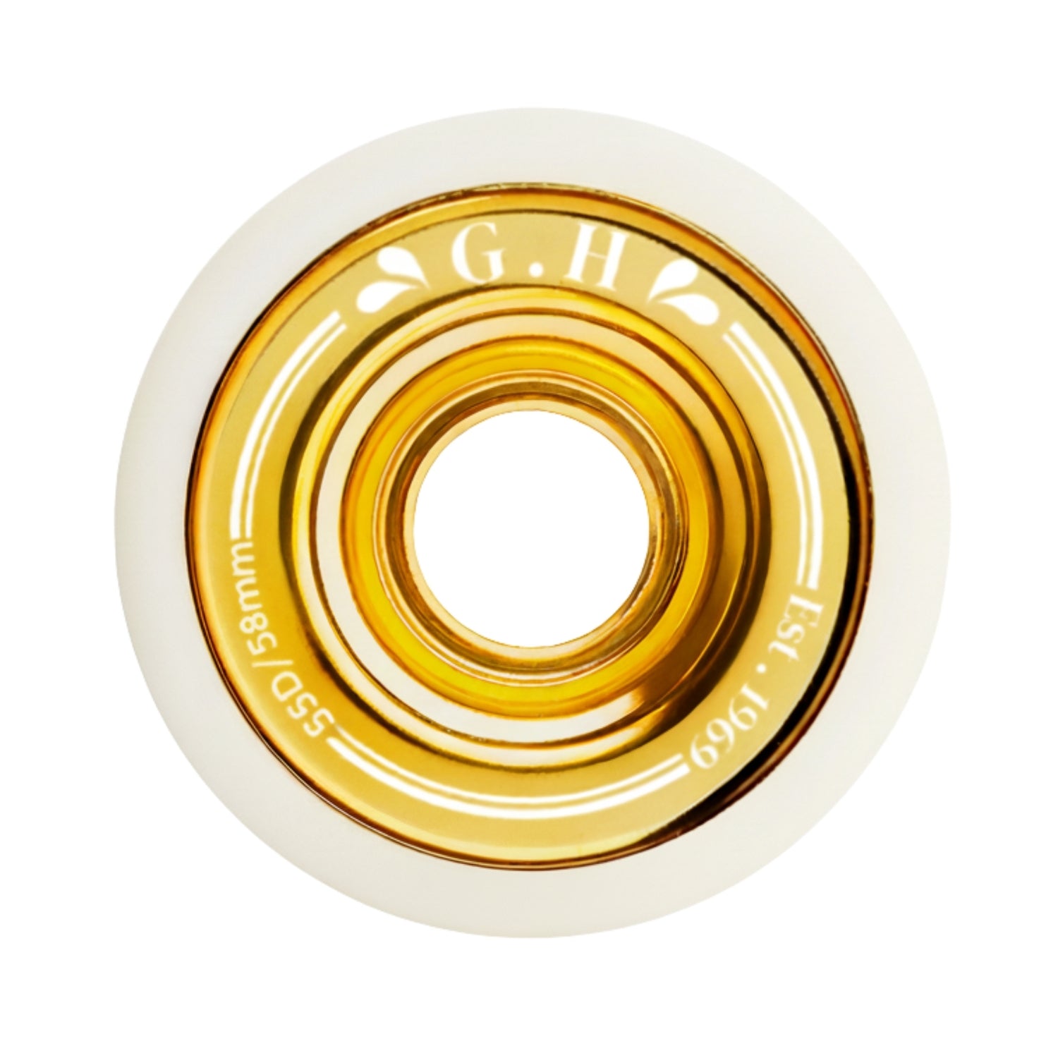 GH Premium Gold  Roller Skate Wheels       (55D&45D x 58mm.)