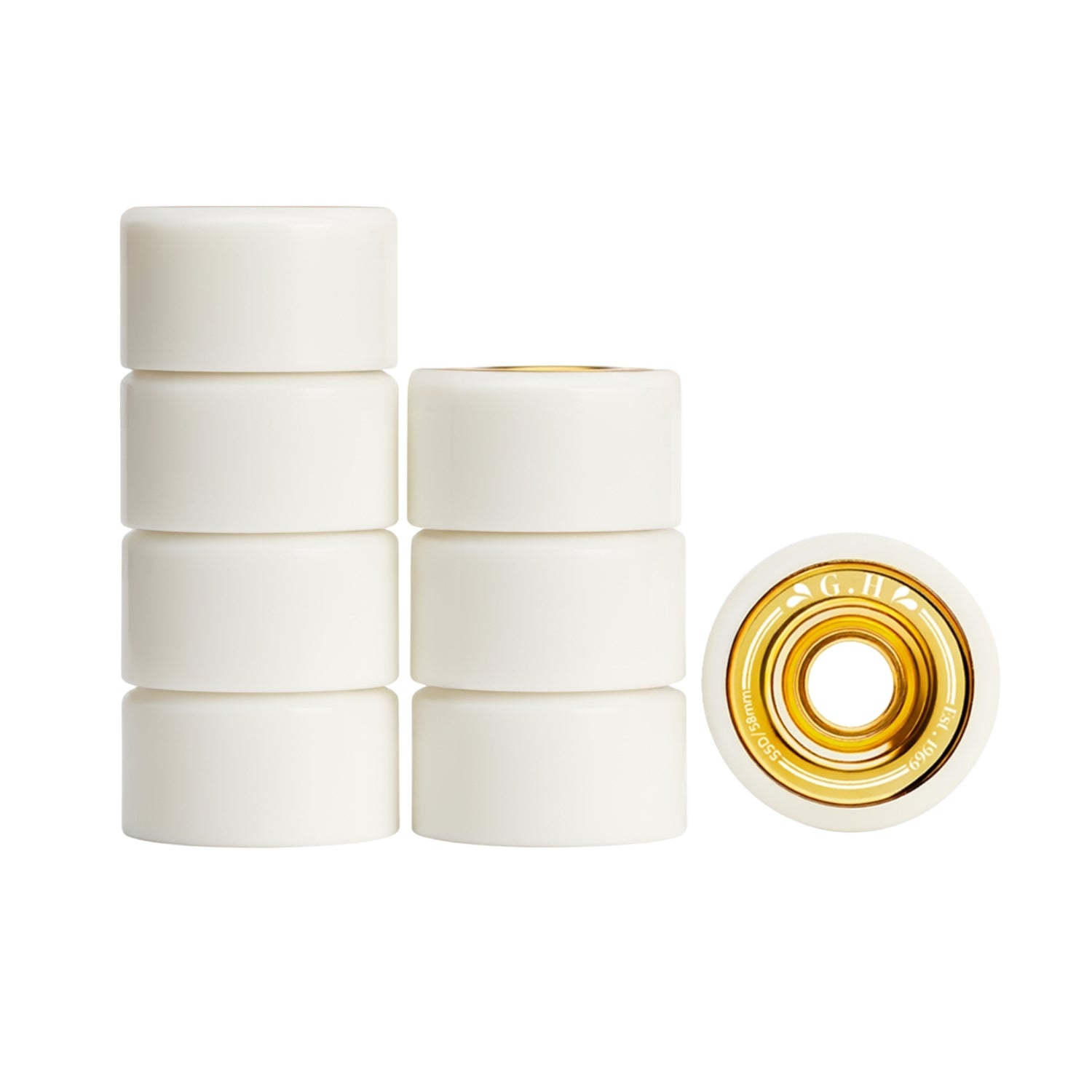 GH Premium Gold  Roller Skate Wheels       (55D&45D x 58mm.)