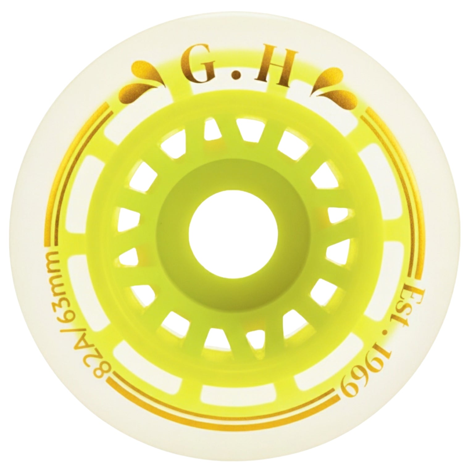 GH Jello High Rebound Pu Transparent With Colorful Core Wheels  (82A x 63mm.)