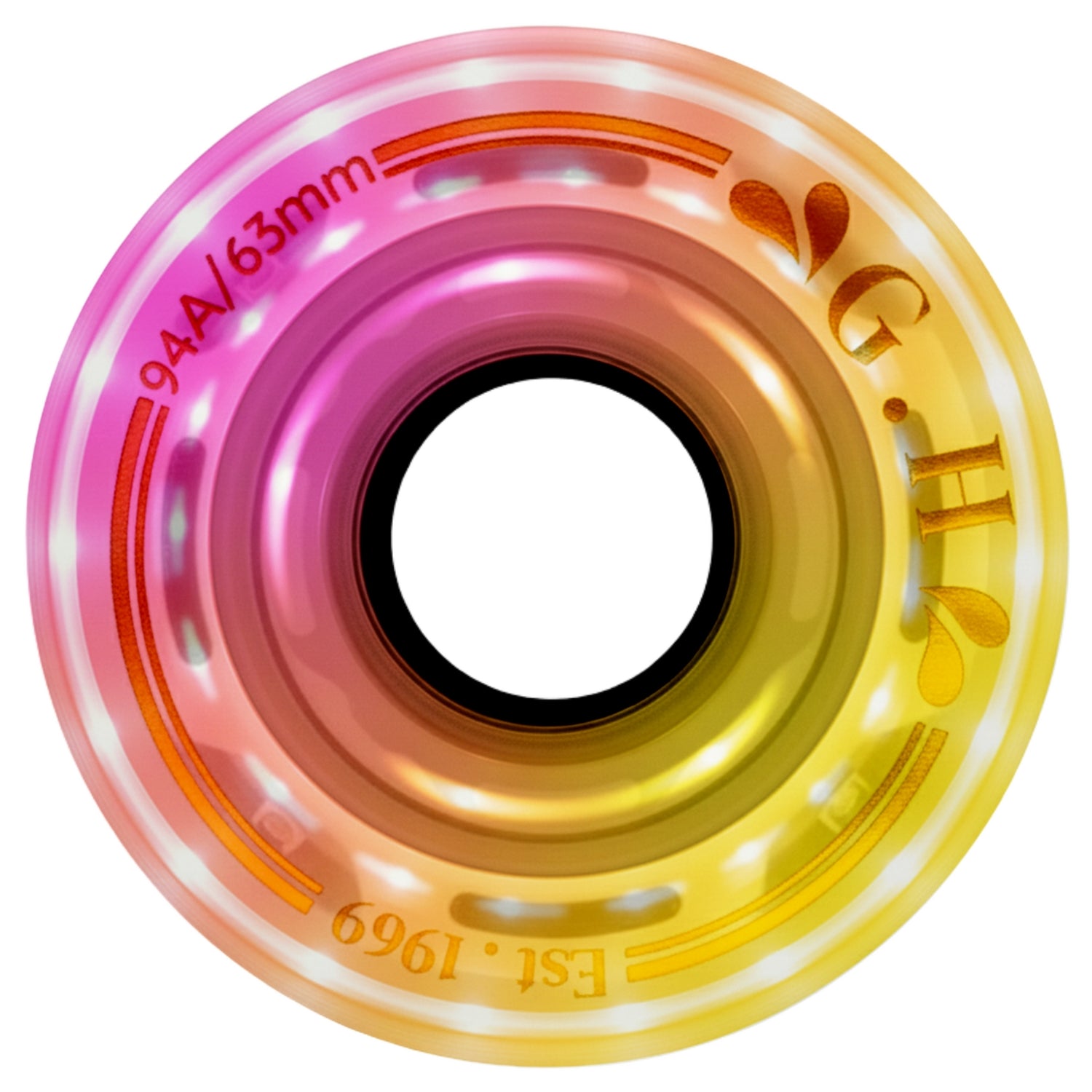 GH Spectrum Pu Gradient Light Up Transparent Wheels (88A/91A/94A x 63mm.)