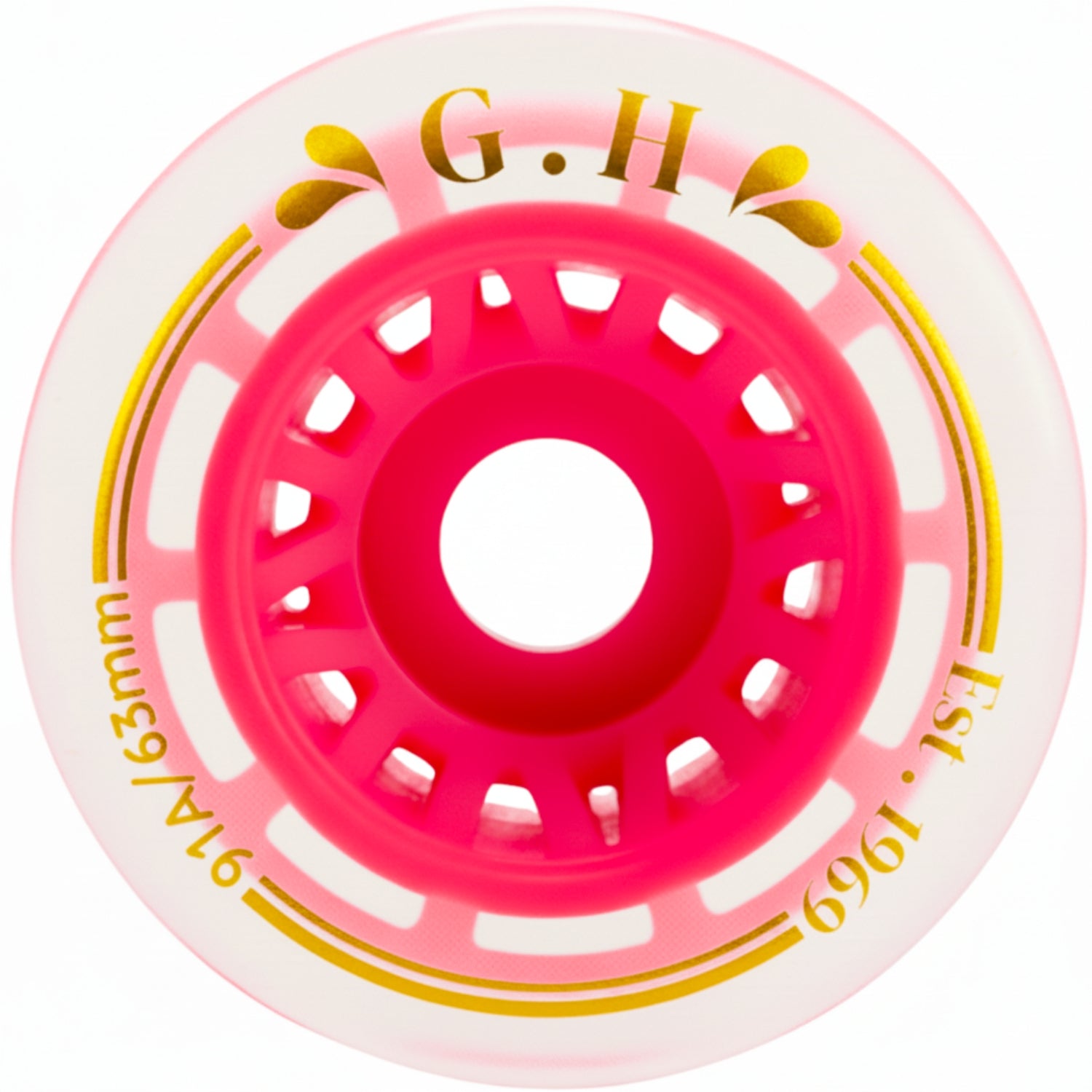 GH Jello  Pu Transparent With Colorful Core Wheels (91A x 63mm.)