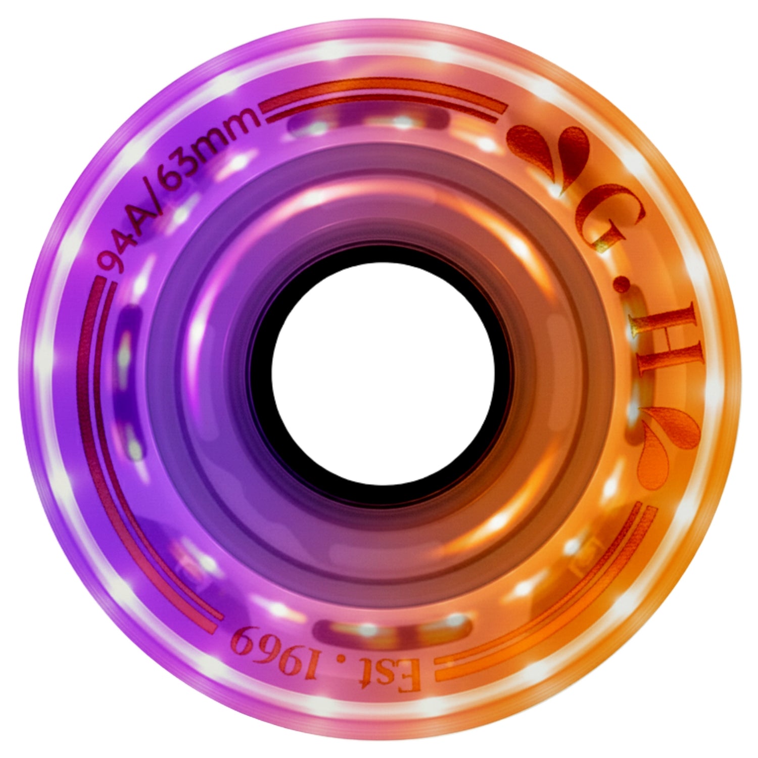GH Spectrum Pu Gradient Light Up Transparent Wheels (88A/91A/94A x 63mm.)