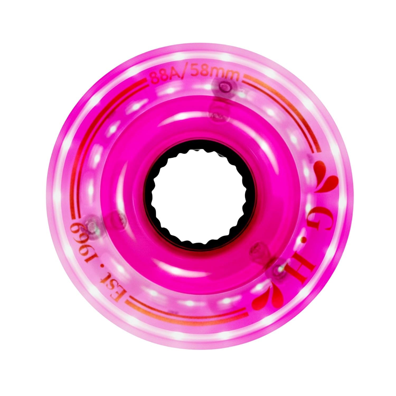 GH Sparkle Pu Light Up Transparent Wheels (88A&91A x 58mm.)