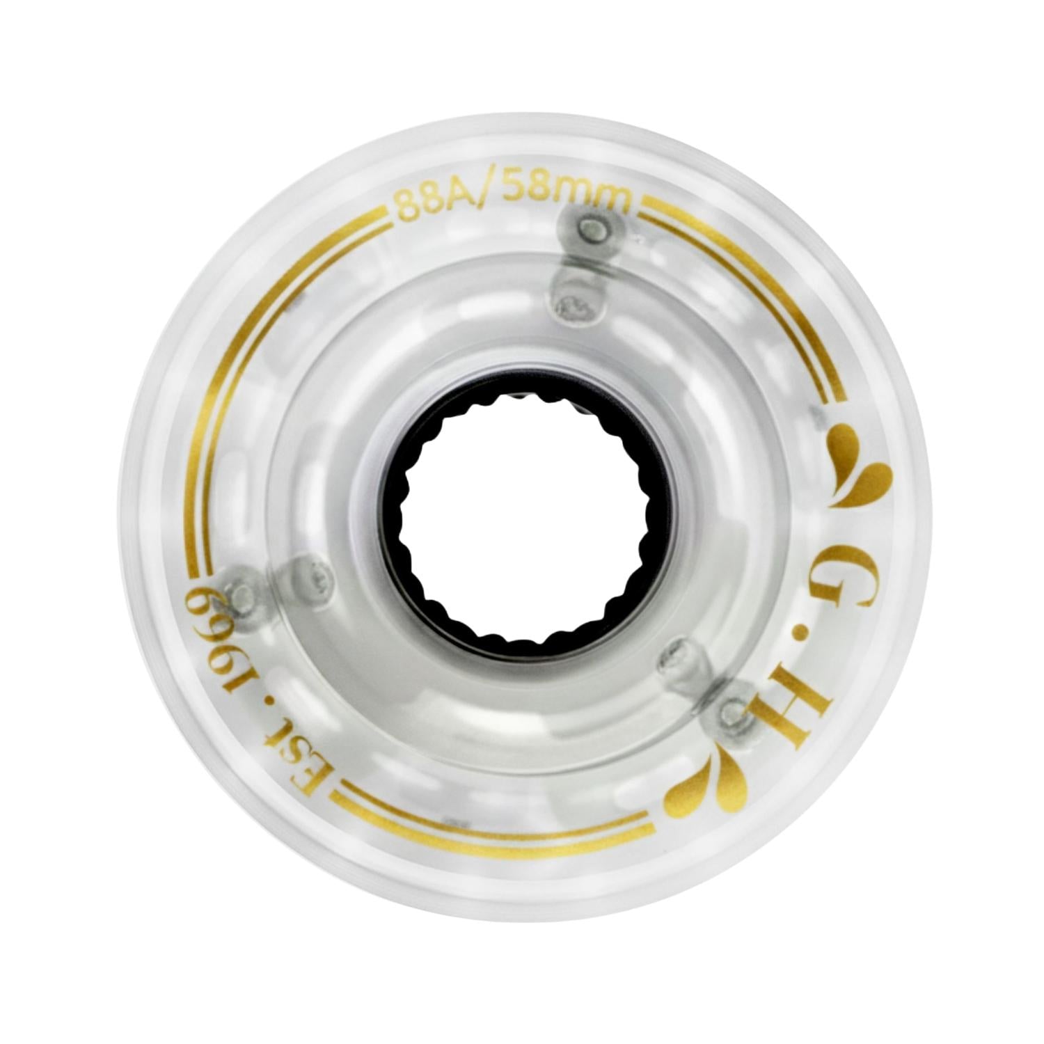GH Sparkle Pu Light Up Transparent Wheels (88A&91A x 58mm.)