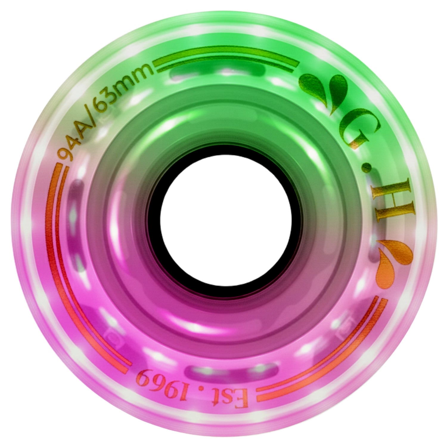 GH Spectrum Pu Gradient Light Up Transparent Wheels (88A/91A/94A x 63mm.)