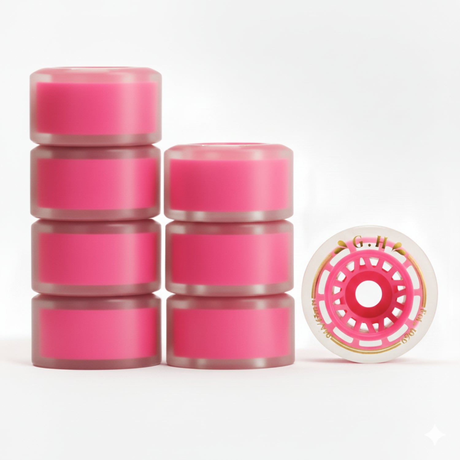 GH Jello  Pu Transparent With Colorful Core Wheels (91A x 63mm.)