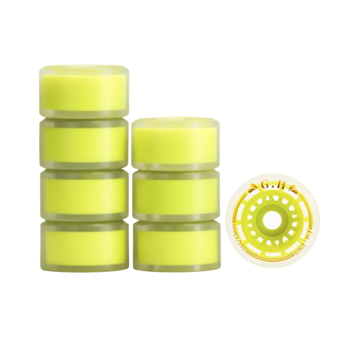 GH Jello  Pu Transparent With Colorful Core Wheels (88A x 63mm.)