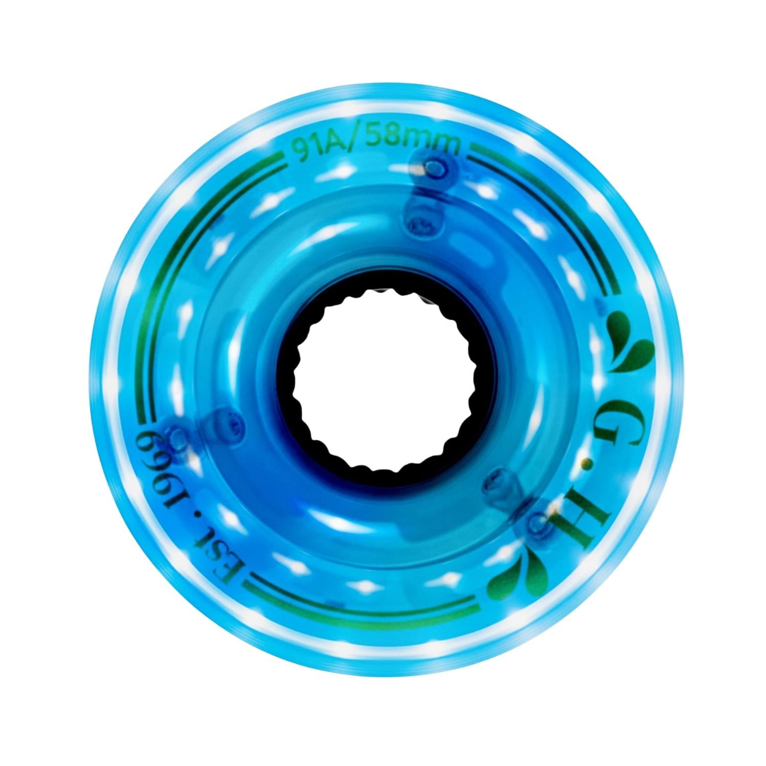 GH Sparkle Pu Light Up Transparent Wheels (88A&91A x 58mm.)