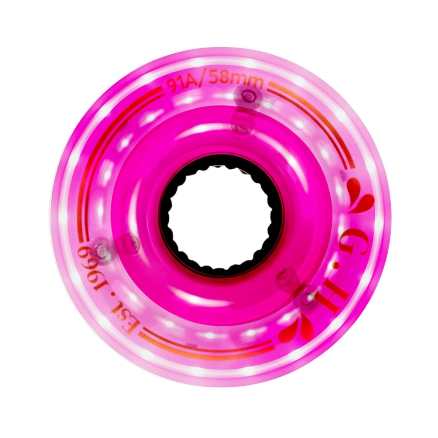 GH Sparkle Pu Light Up Transparent Wheels (88A&91A x 58mm.)