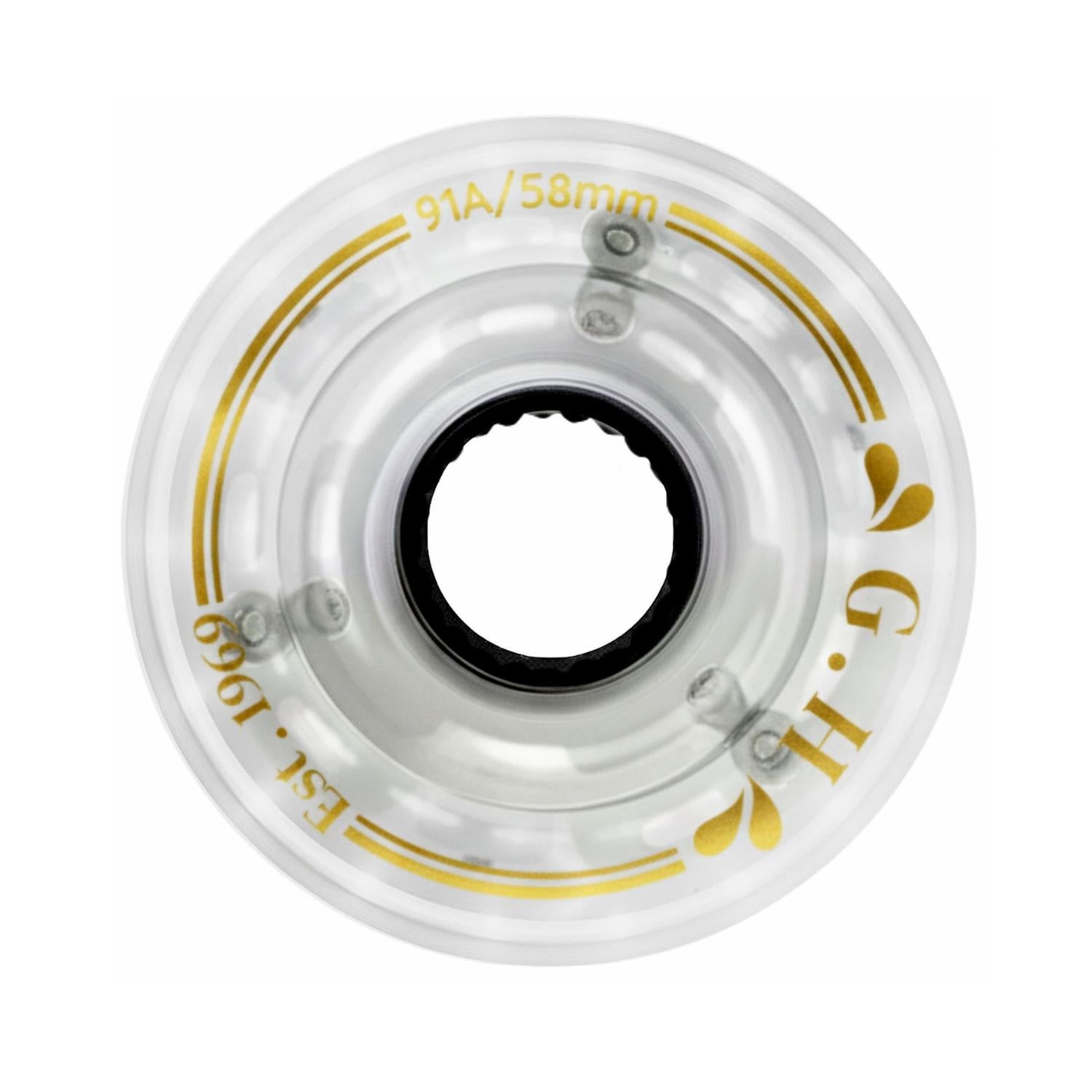 GH Sparkle Pu Light Up Transparent Wheels (88A&91A x 58mm.)