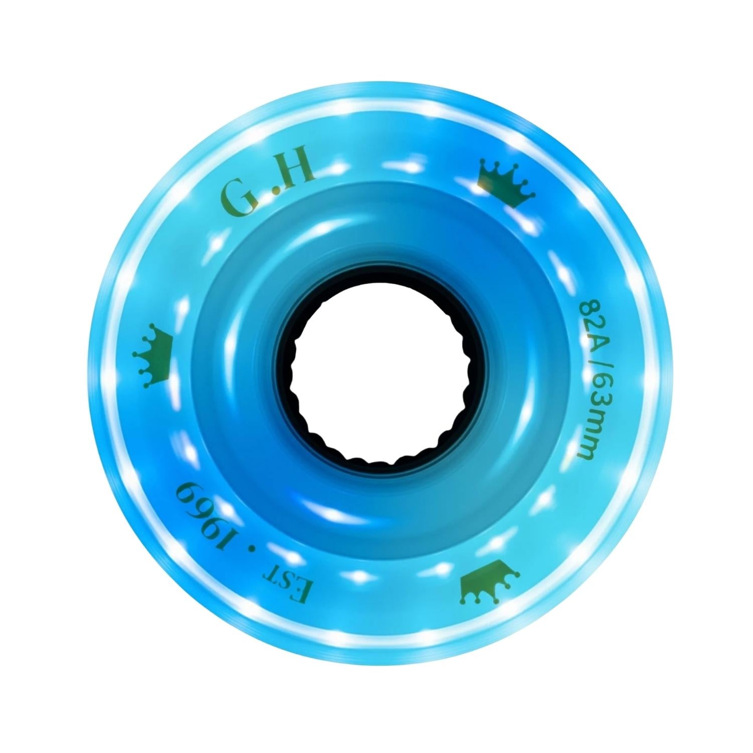GH Sparkle High Rebound Pu Light Up Transparent Wheels (82A x 63mm.)