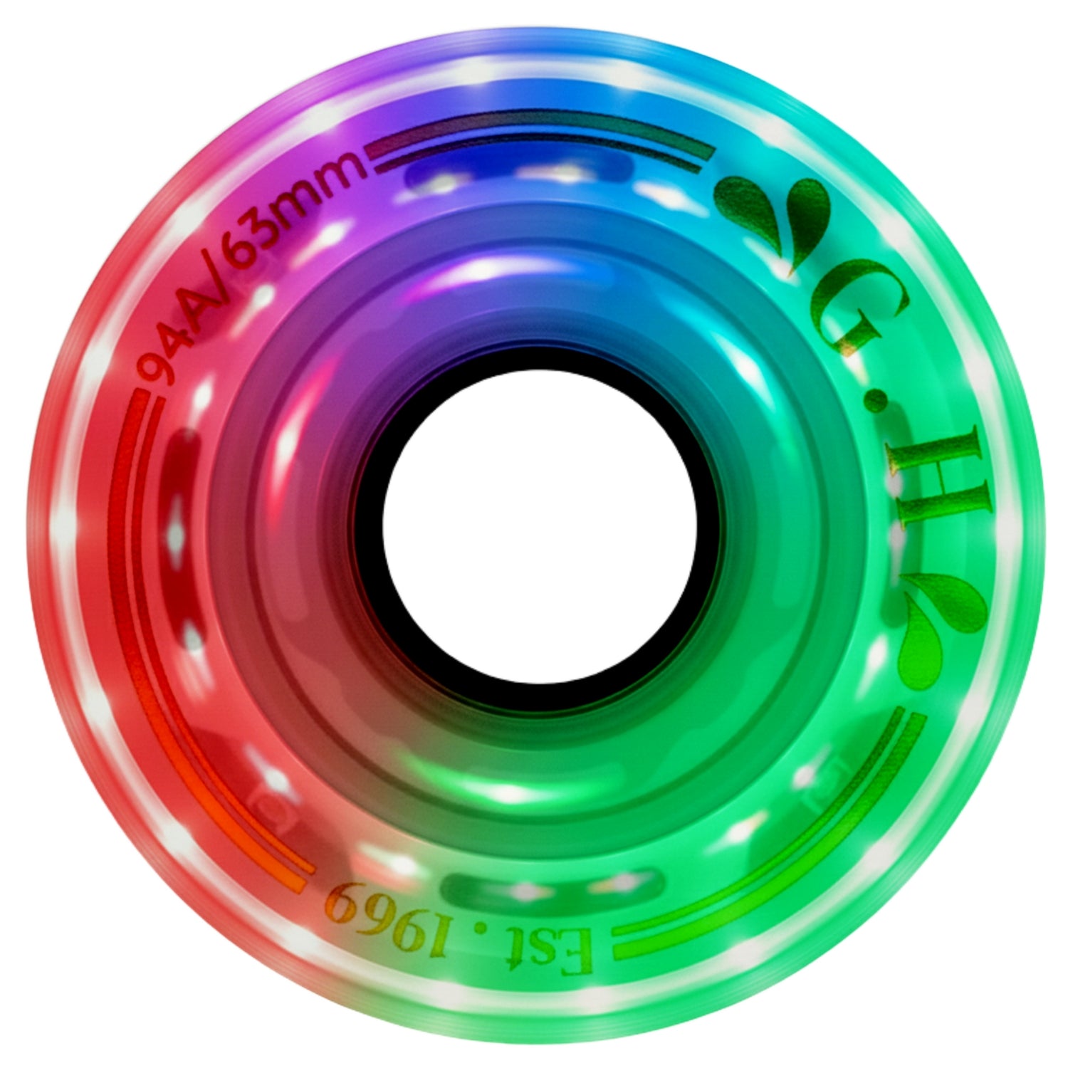 GH Spectrum Pu Gradient Light Up Transparent Wheels (88A/91A/94A x 63mm.)