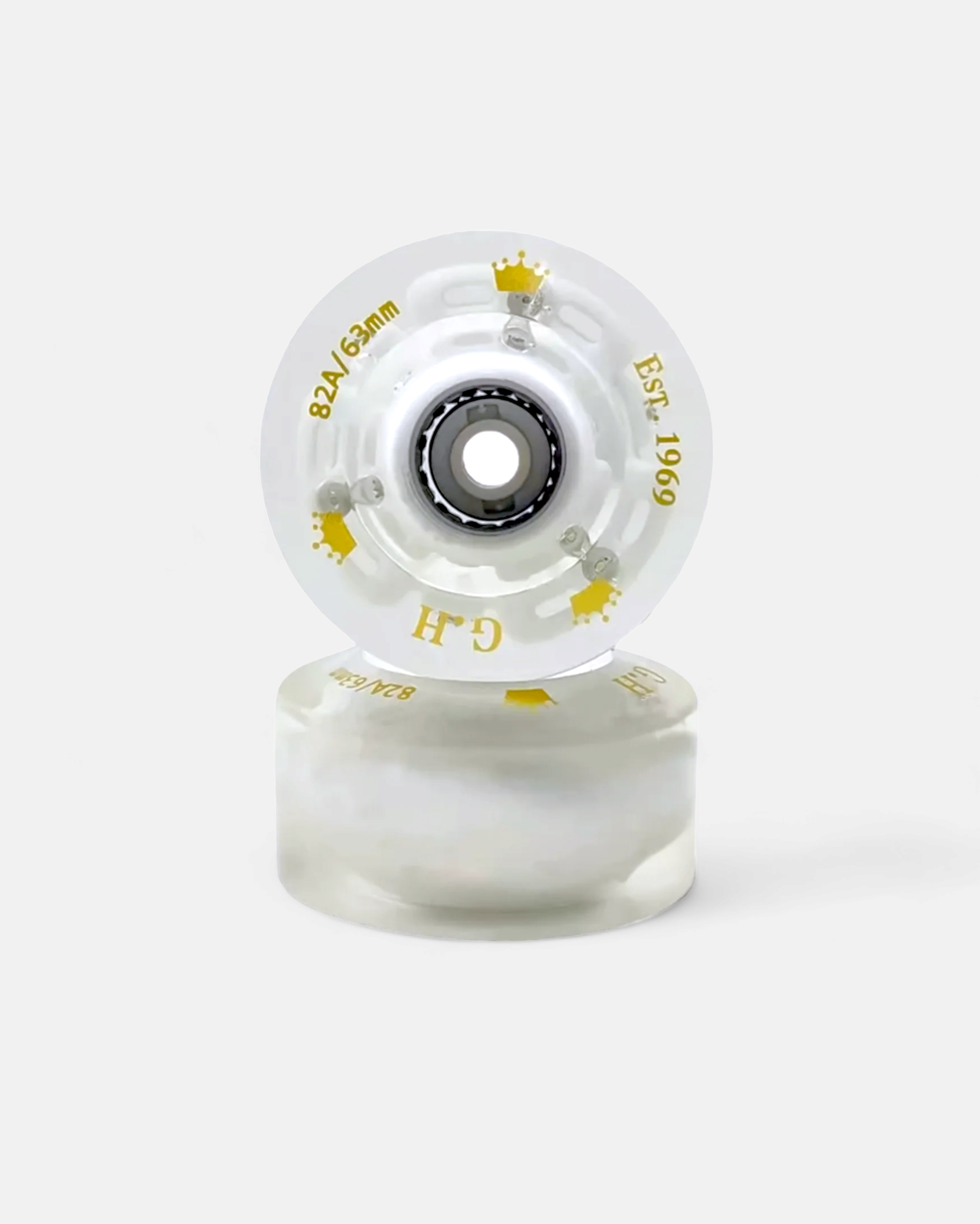 High Rebound Pu Light Up Clear Wheel com alto brilho Uso interno e externo (8 cores)