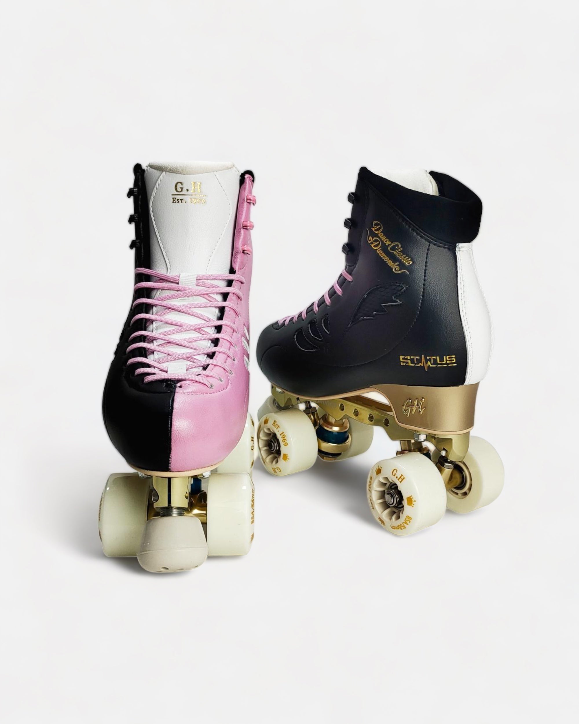 Dance classic diamond quad roller skates  (flexible boots SR28) (Vanguard or Jaboco frame) Color Jam