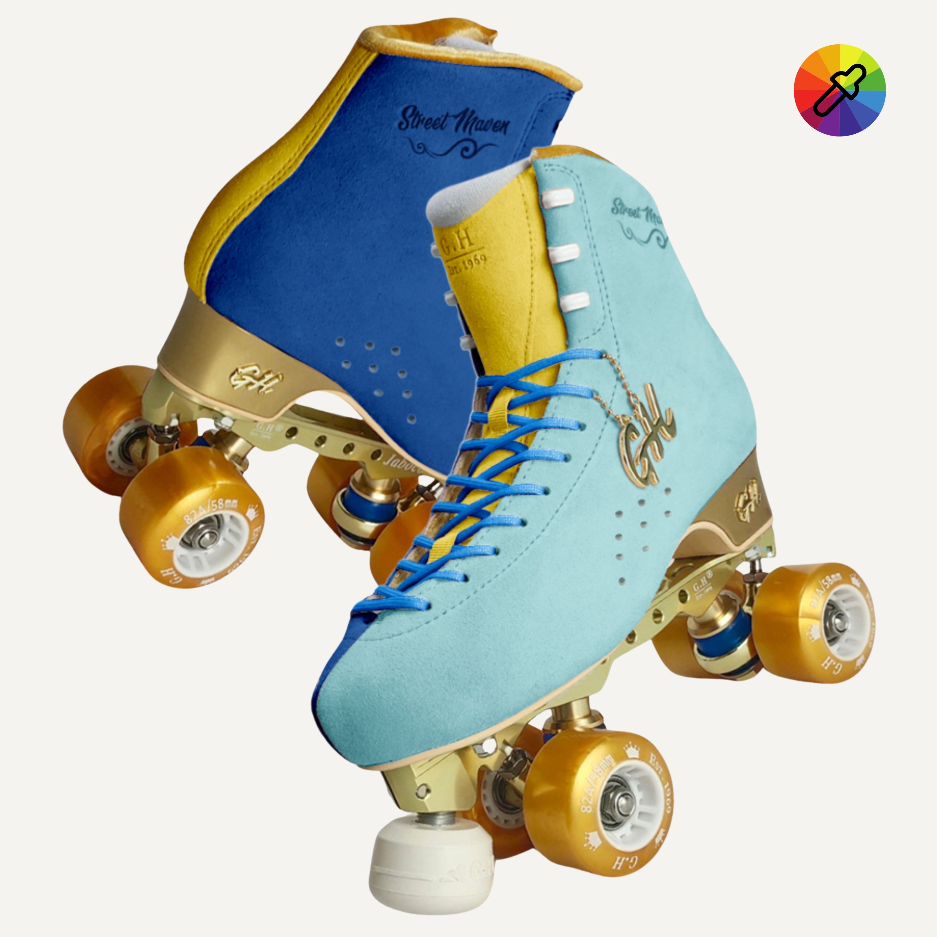 Street Maven w/without air holes Quad Roller Skates Color Jam
