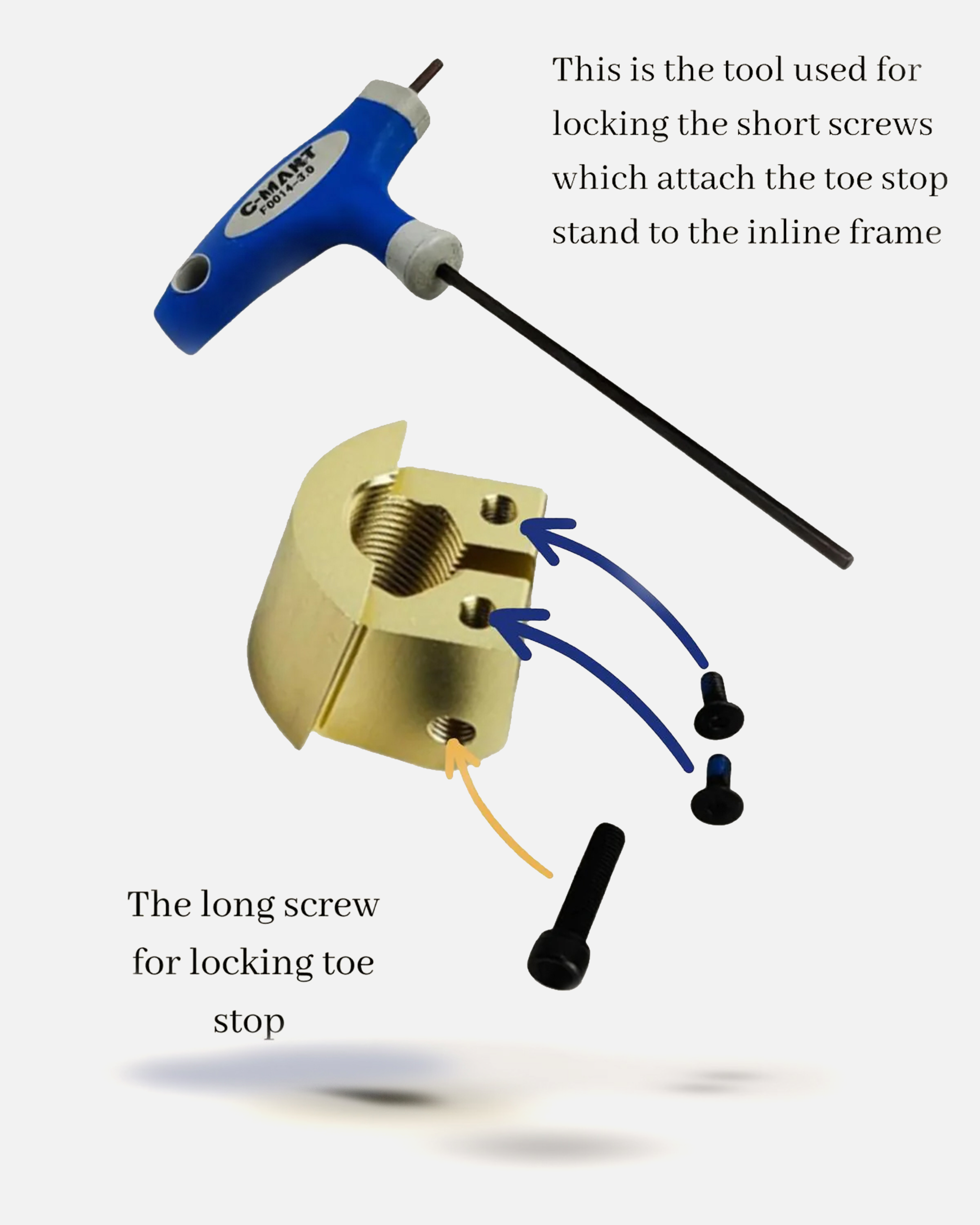 Toe stop stand for GH Avant LT inline frame