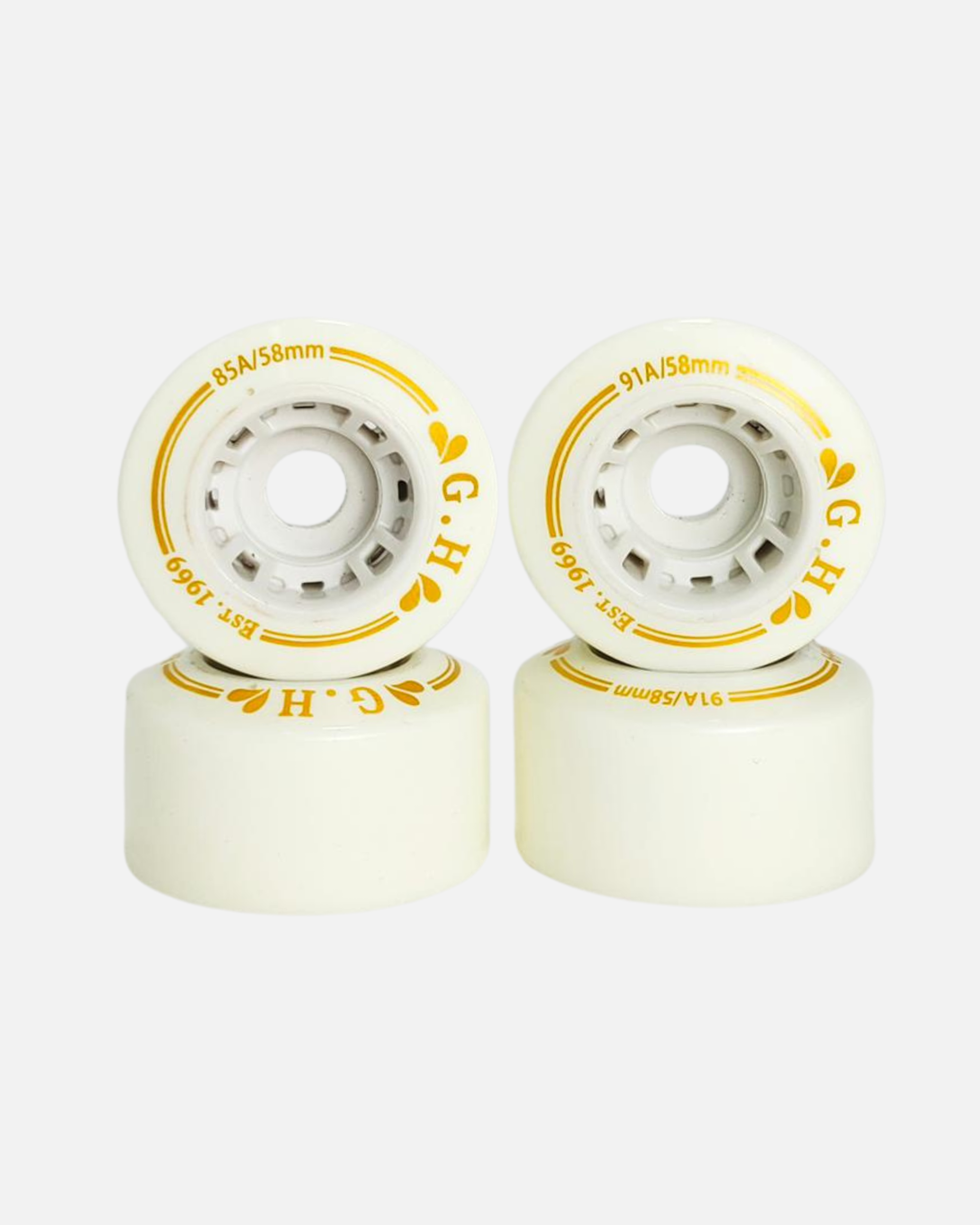 High Rebound Pu Quad Roller Skates Wheel 85A / 91A